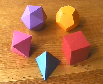 Platonic Solids, the convex regular polyhedra